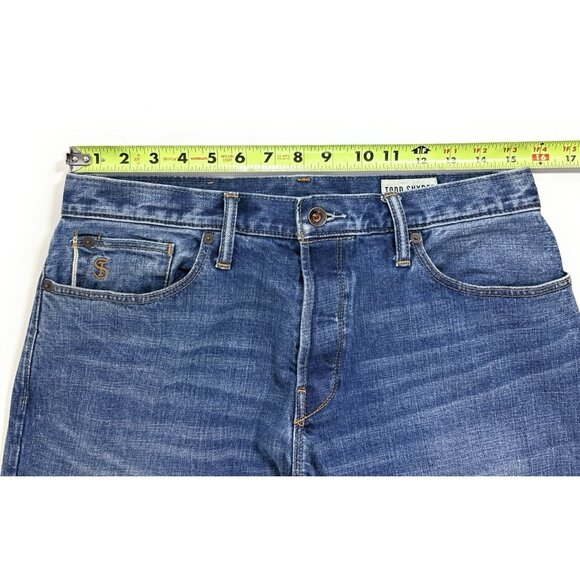 Todd Snyder Jeans Mens Size 30x32 Japanese Selvedge Stretch Distressed Denim - Picture 8 of 12